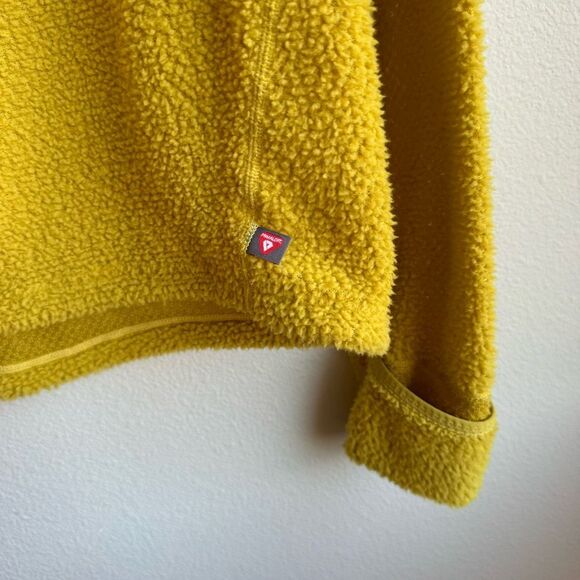 Hoka Base Camp Yellow Mock Neck Running Gym Fleece Sweatshirt Men's Size Medium - Picture 6 of 9